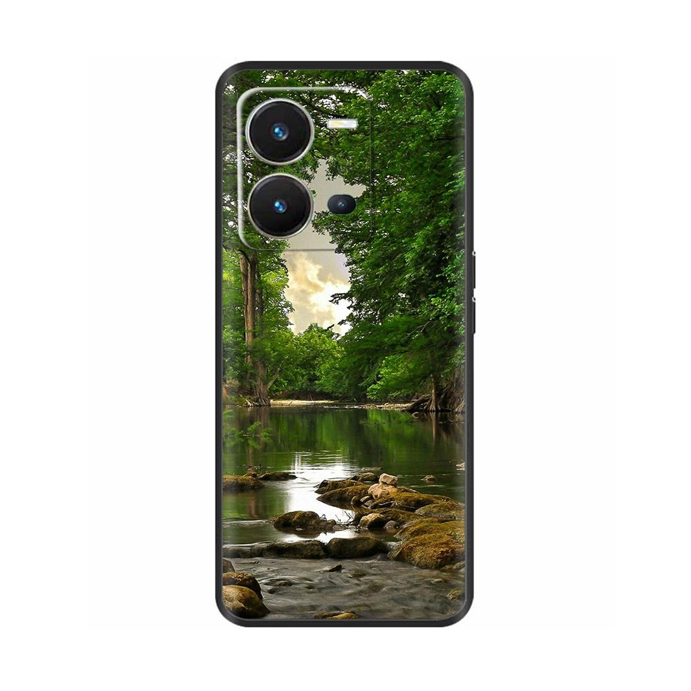 Cute Silicon Phone Case For Vivo X80 Lite 5G Case 2022 Black Silicone Soft TPU Back Cover for vivo X80 Lite X80Lite Bumper Capas