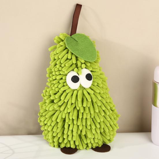 Cartoon Hand Towel for Bathroom Thicken Eggplant Pear Shaped Towel Super Absorbent Quick