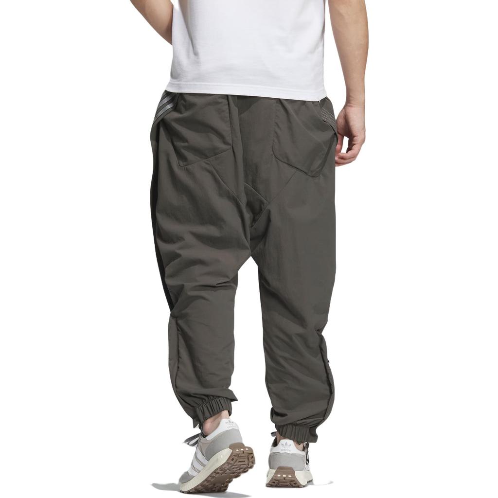 adidas Originals X Hamcus Kolaboracja Jesień/Zima 23 Trzy Paski Guziki Zatrzaskowe Boczne Sportowe Długie Spodnie Spodnie Unisex Ciemno-Oliwkowo-Zielone IX7078