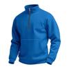 Mens Waffle Knit High Neck Half-Zip Pullover Hoodie Loose Fit Casual Outdoor Long Sleeve Sweatshirt