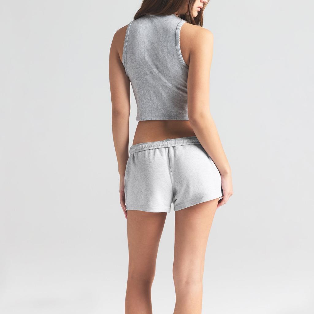 Skims Ss25 Drop Needle Pointelle Cropped Tank Women Tops SL-TNK-9839W-LHG