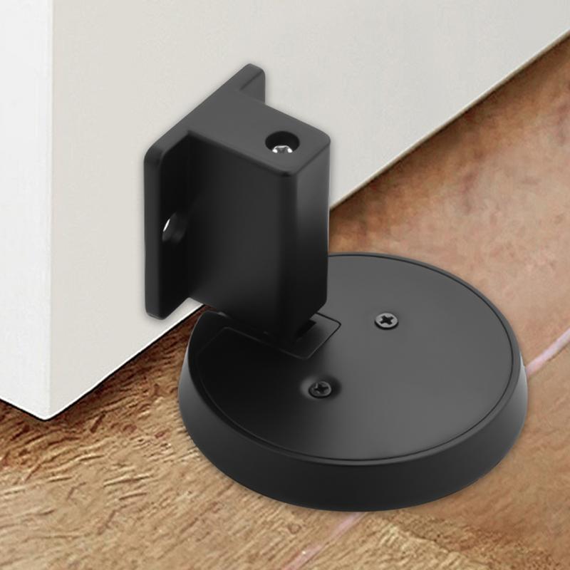 Winddichter Türstopper Metall Bodenmontage Türstopper Mechanisch Bohrenfrei Türstopper Mit Klebeband Für Zuhause Wohnzimmer