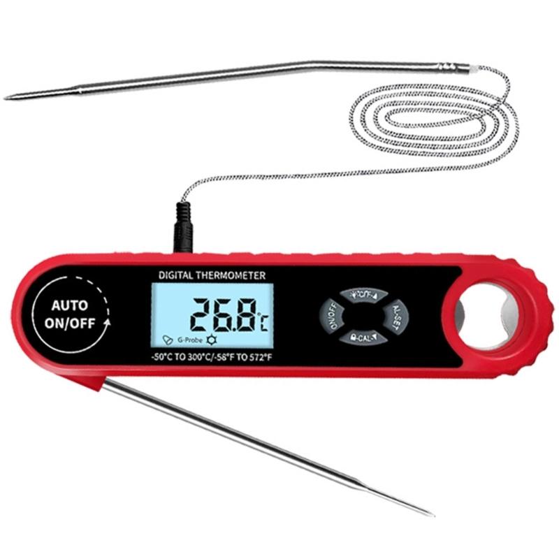 

Duals Probe Oven Thermometers With LCD Display For Meat And Baking Temperature Monitoring In Professional Kitchens 1