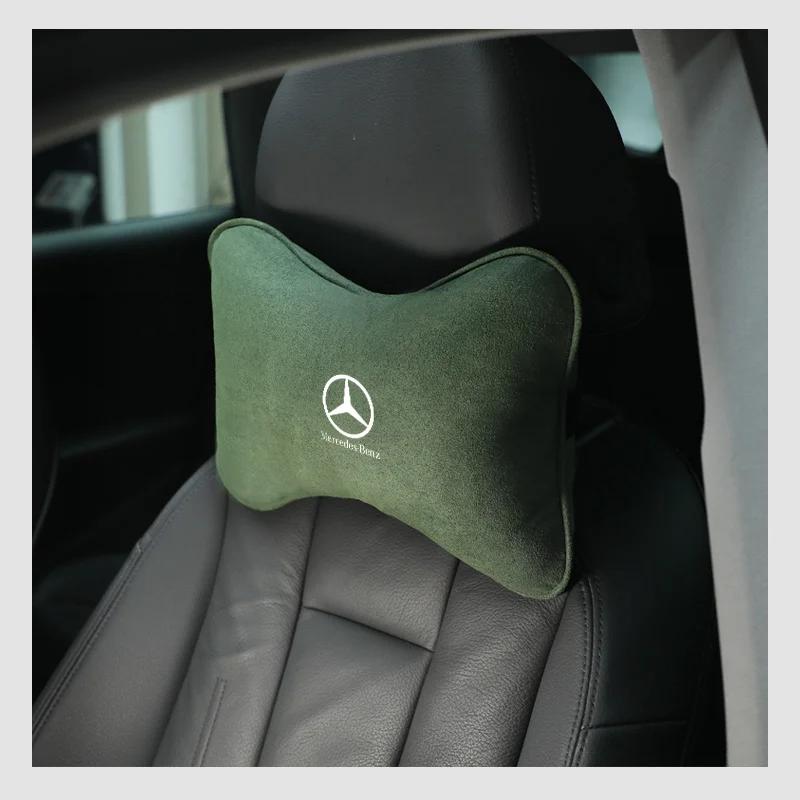 Car Safety Headrest Neck Pillow Accessories For Mercedes Benz W205 W204 W203 W212 GLC CLA GLA AMG C180 C200 C300 C63 Coupe C43