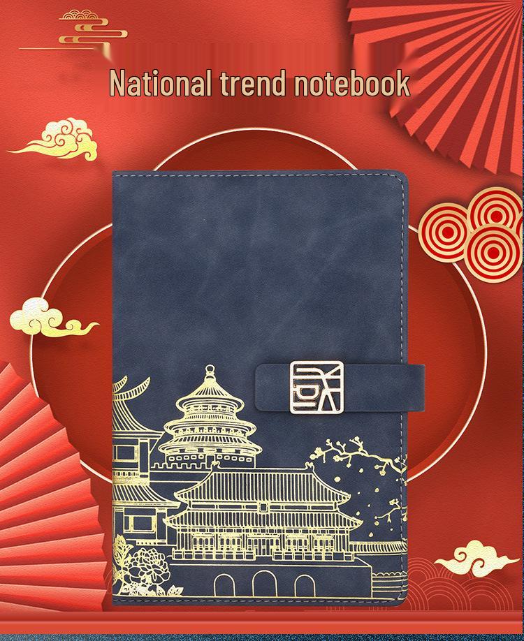 Chinese Style Custom Logo Notebook & Gift Box Set for Business and Cultural Events