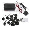 Hippcron 4 Sensors Buzzer 22mm Car Parking Sensor Kit Reverse Backup Radar Sound Alert Indicator Probe System 12V Black White