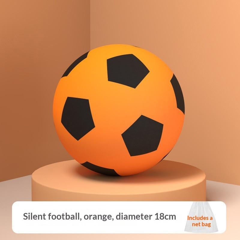 

1 шт. 3 цвета Высокоэластичный Бесшумный Футбольный Мяч из ПУ-пены для Занятий в Помещении Поставляется с Сетчатой Сумкой для Домашнего Использования и Развития Навыков 18cm