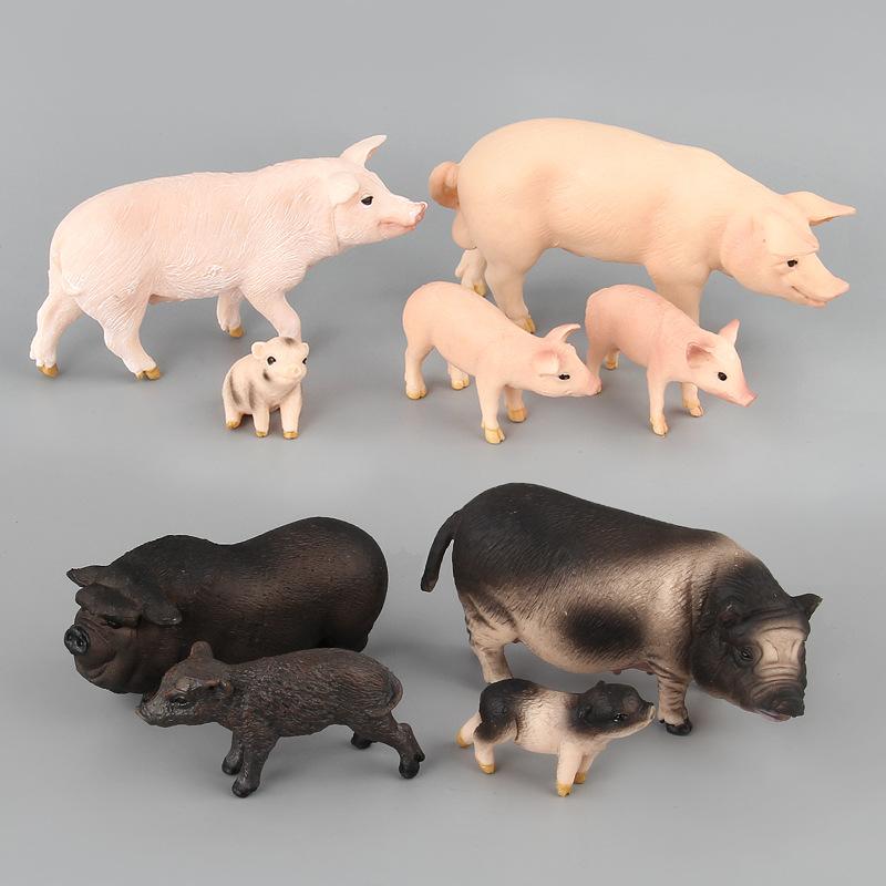 Simulation Livestock Mammal Model Toy Piglet Doll Static Home Ornament Animal Model A Variety Of Optional