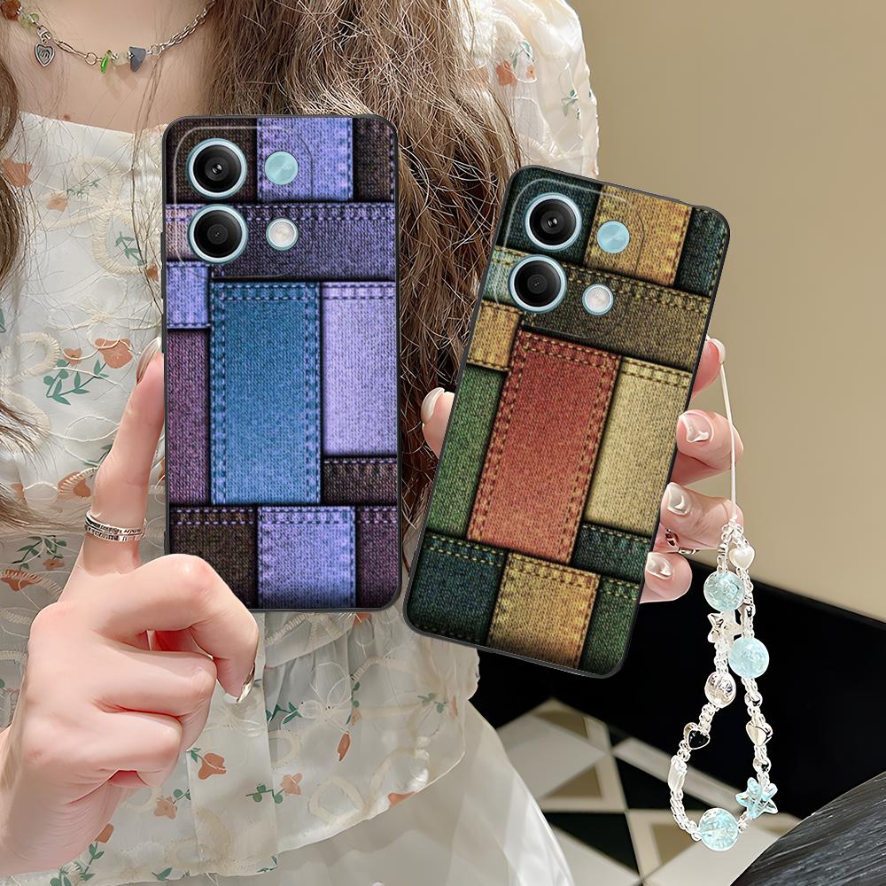 Jeans Texture Mobile Phone Case for POCO F7 F6 F5 F4 F3 F2 Pro GT C75 C71 C65 C61 C40 Pro Ultra Colorful Printing Cover Pretty