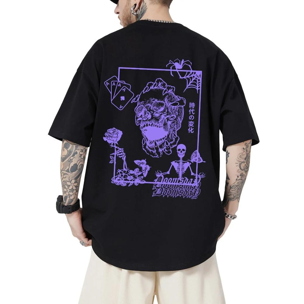 

Men s Letter Graphic Print T Shirts Round Neck Short Sleeve Loose Tee Tops Polyester Daily Wear O-Neck Short Sleeves 6XL