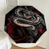 1PC Snake Rose Umbrella-8-Rib Reinforced Portable Folding Travel Suitable for All Seasons Outdoor Daily Use-H0392