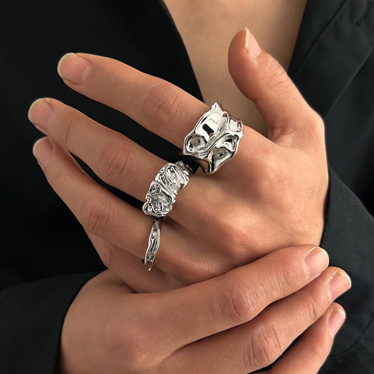 

PuRui 3 шт./компл. Золотистые винтажные кольца на палец для женщин и мужчин, панк, необычные уникальные кольца, креативные эстетичные циркониевые аксессуары