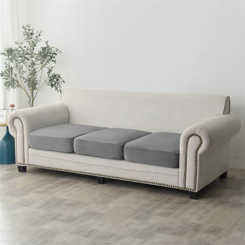 1PC Velvet Sofa Seat Cushion Covers For Living Room Plush Cushion Covers Soft Stretch Couch Slipcover Furniture Protector