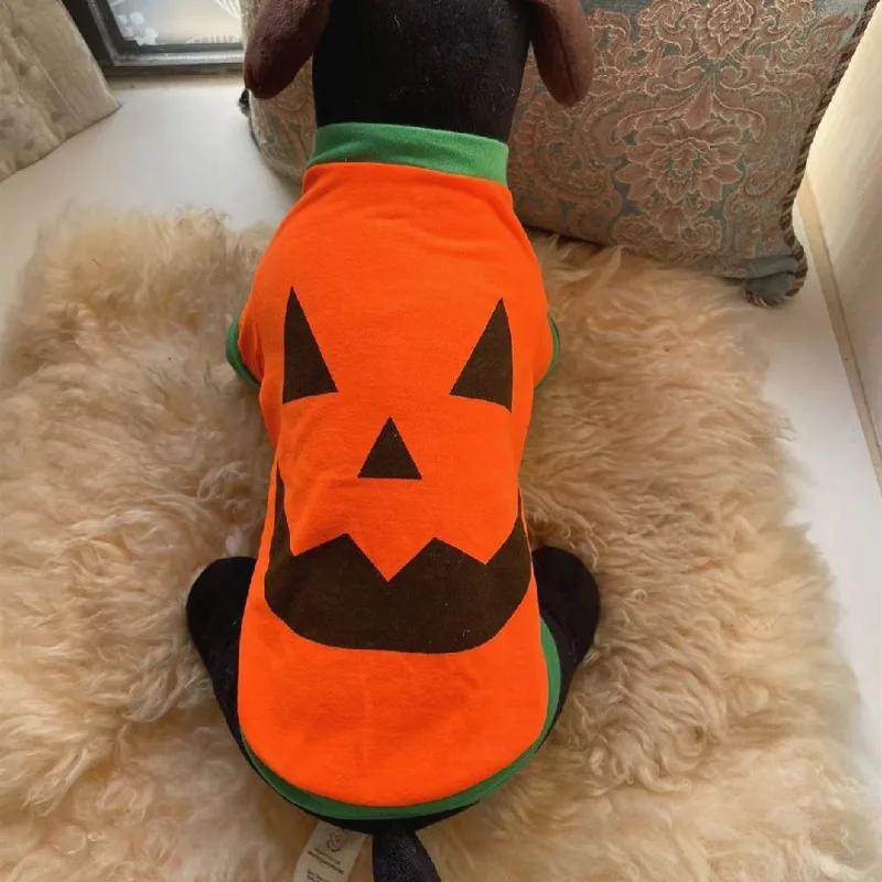 Halloween Pet Clothing Cats Dogs Pumpkin Costume Christmas Puppy Kittens Clothes Spring Autumn Sweaters Suits Pet Dogs Bodysuit
