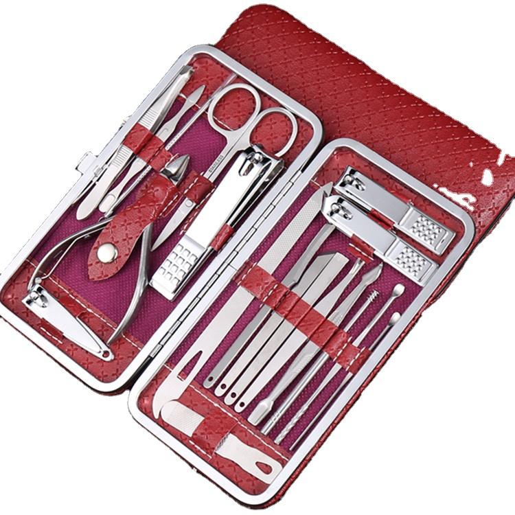 Pedicure Nail Clippers Manicure Set 19 Sets of Nail Clipper Professional Nail Care Kit