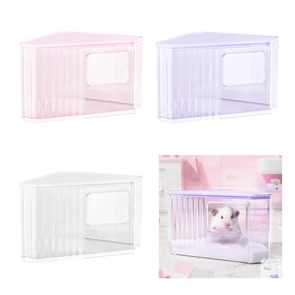 Pet Hamster Potty Sand Bath Large Hamster Sand Bath Cage Accessories Easy to Clean Not Spill Hamster Spa