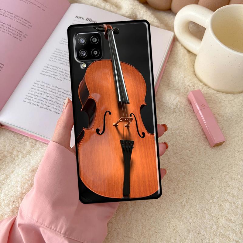 Musical Notes Violin Classical Case For Samsung Galaxy A54 A34 A14 A13 A12 A22 A32 A52 A72 A51 A71 A53 A52S Back Cover