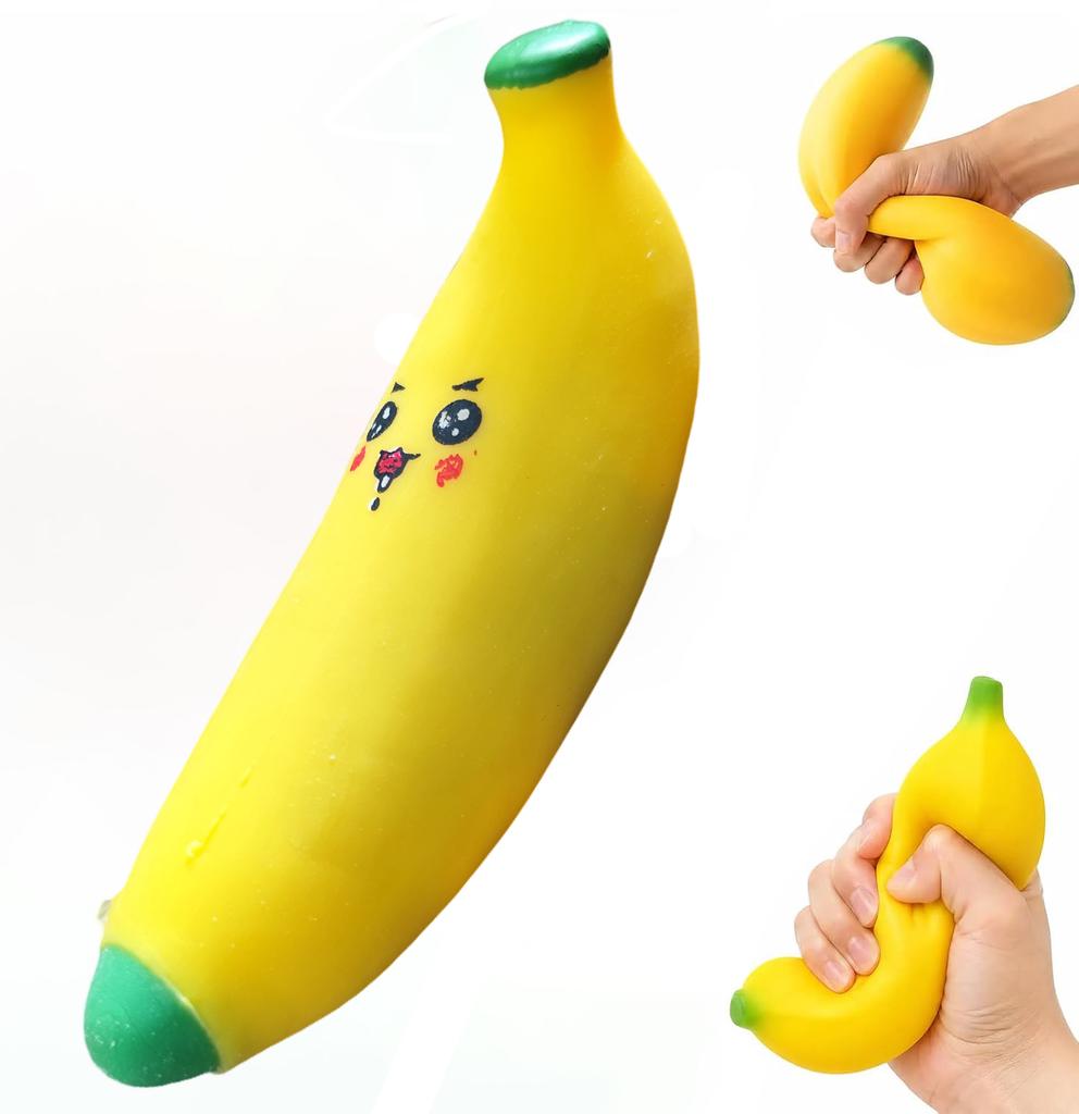Banana Simulada Mais Vendida Brinquedo Squishy de Subida Lenta Novidade Sensorial Descompressão Brinquedo Fidget Para Alívio da Ansiedade Estresse Aperte