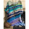 Printed round Neck Neck Casual Loose Top Print round Neck Top Women