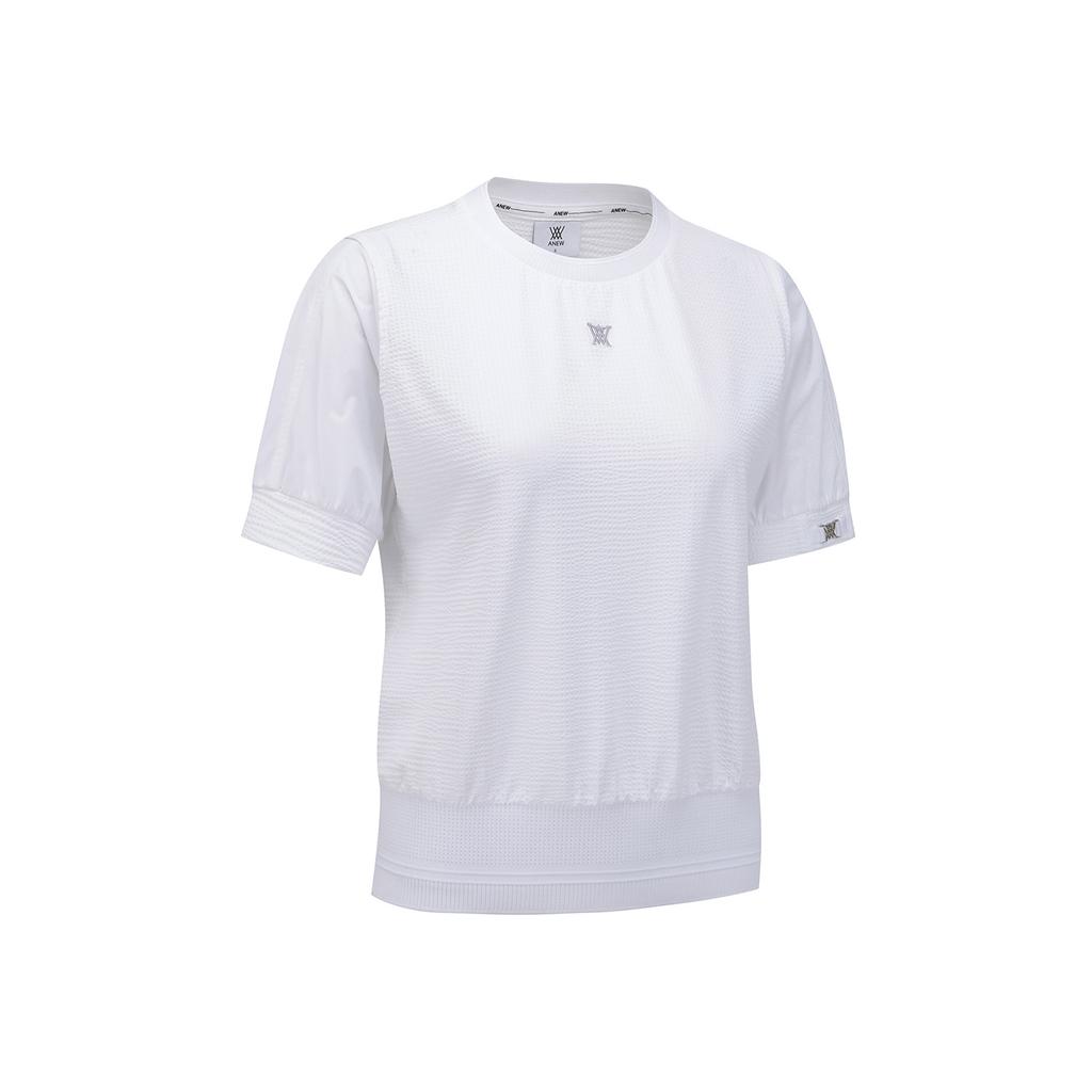 ANEW GOLF Women Sm Hybrid Round Short T-Shirt_Wh