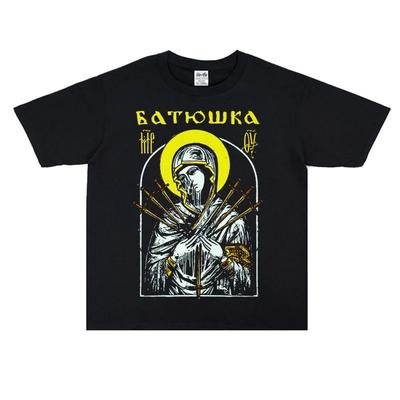 2025 Summer Dark Metal BATUSHKA Priest Rock Print Men's and Women's Short Sleeve T-shirt Casual Brand High Quality Men's T-shirt