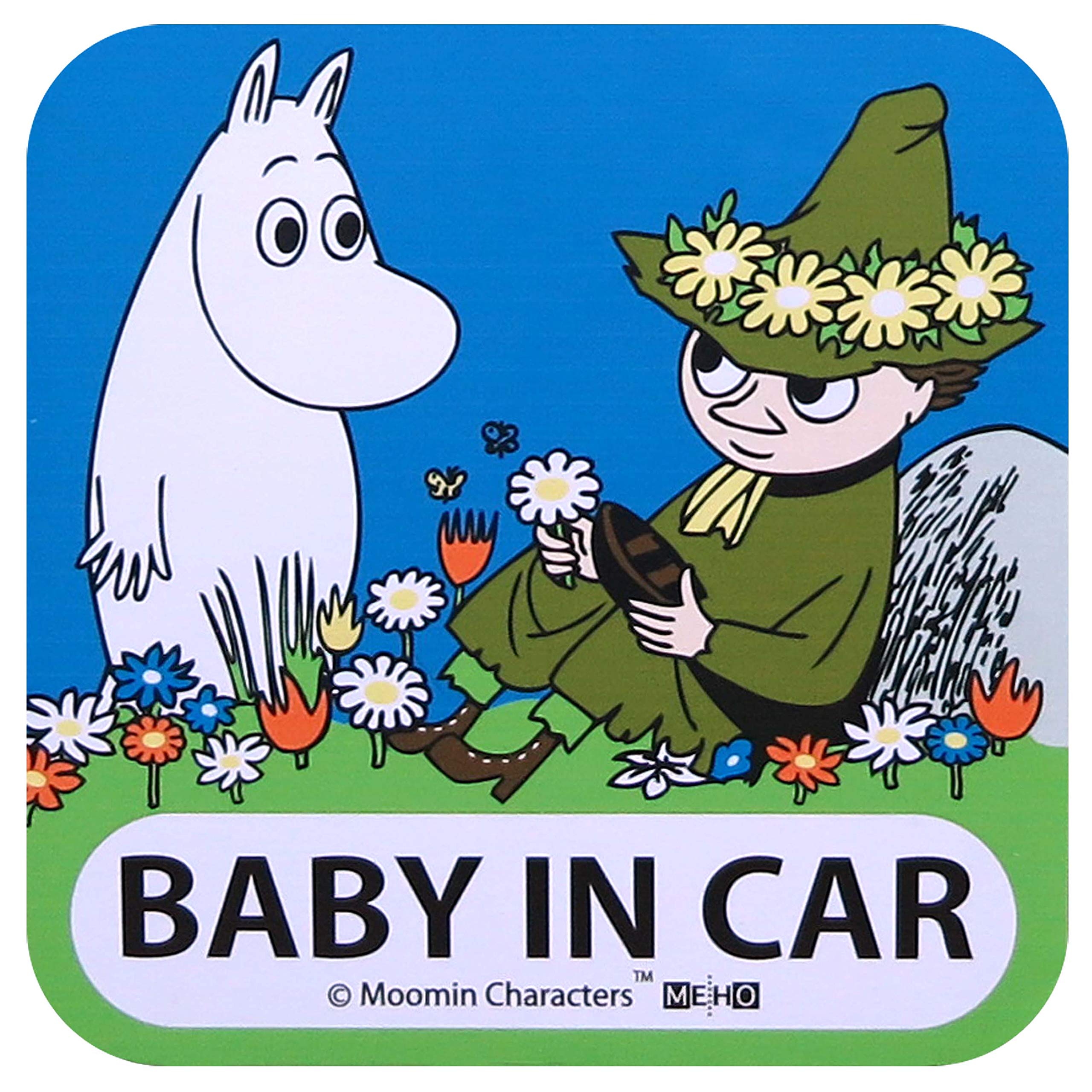 

Meiho Moomin Snafkin Magnetic Safety Sign BABY IN CAR FS005 One size