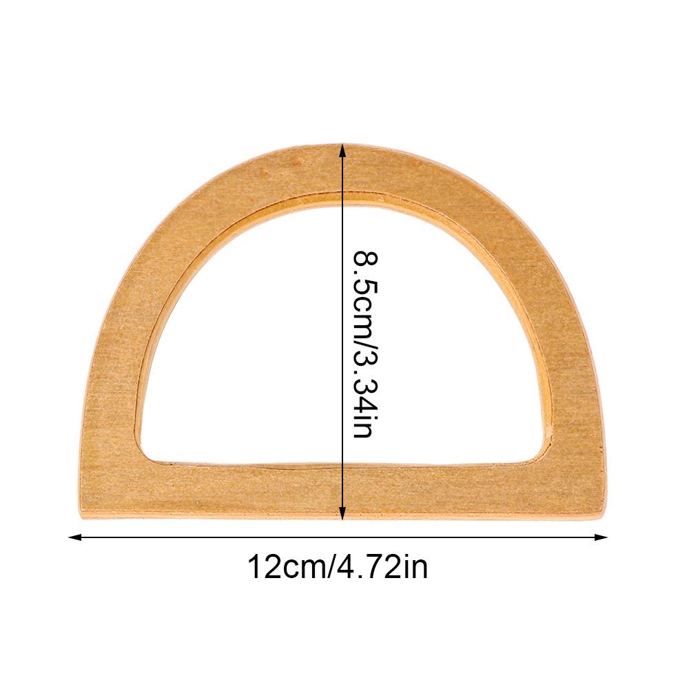 Classic Nature Wooden Bag Handle O/D Shaped Purse Bags Tote Handles Handbag Replacement Bags Straps DIY Bags Accessories