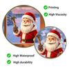 Holiday Theme Wall Stickers Christmas Santa Claus Static Glass Sticker, Removable Window Reusable PVC Festive Decorations Clings for Living