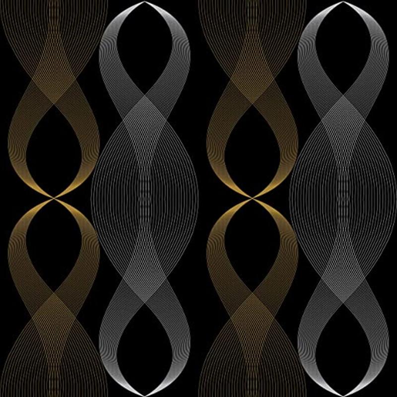 

Виниловые черные самоклеящиеся обои геометрические обои Peel and Stick современные полосатые серебристые/золотистые наклейки декор для спальни дома 1mx45cm