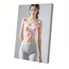 Metal Poster Female Figure Art  Minimalist Gym Wall Decor Iron Coating Body Positive Sign for Home Gym Boutique Framable