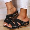 Ladies' sandals with fish mouth, thick sole, raised height, embroidered sandals