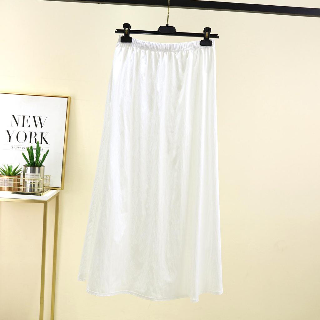 Women's High Waist Summer A-Line Maxi Skirt - Solid Color, Loose Fit