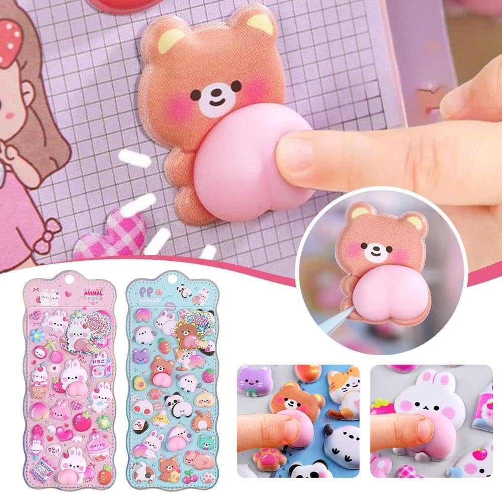3D Butt 3D Reward and Panda DIY Decorative Stickers for Perfect for Decorating Cell and Stress Relief Toy 2-Piece Stickers, Cute, Sticky, Stickers,