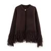 European and American French Women's Fringed Button-knitted Jacket 6427109