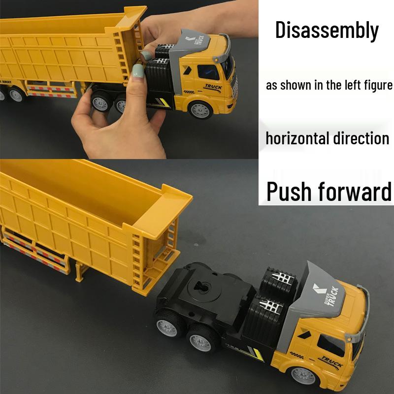 Wireless Remote Control Semi-Trailer Truck: Heavy Transport, Dump, Oil Tanker, Boy's Model Toy