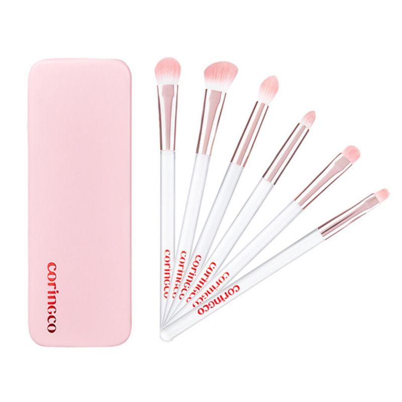 Pink Pocket Eye Brush Set 6P