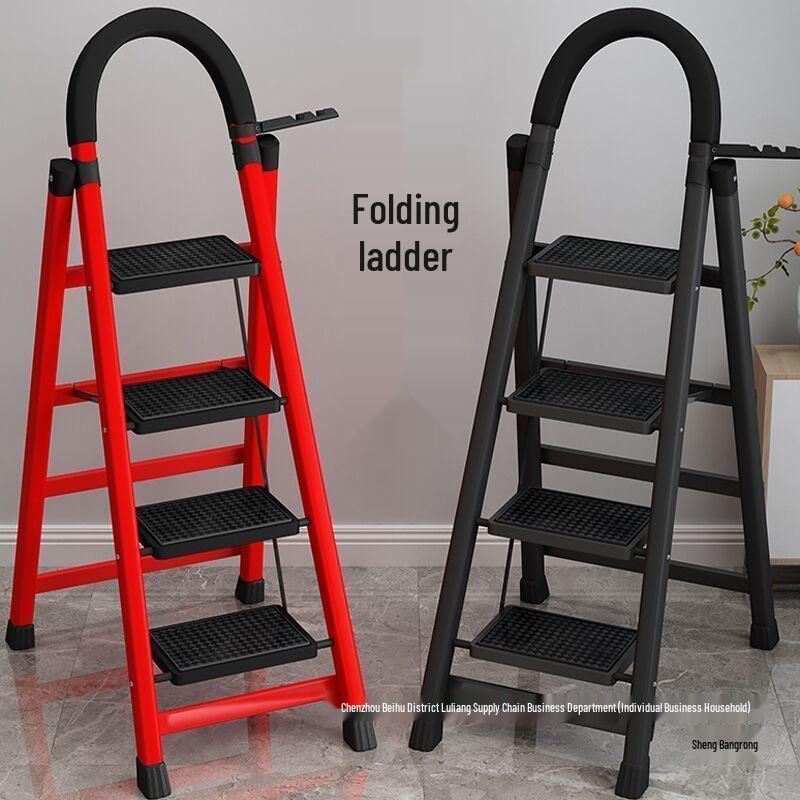 Niemiecka Bardzo Gruba Stal Węglowa Składana Drabina Stopniowa A-Frame Teleskopowa Wielofunkcyjna Wewnętrzna