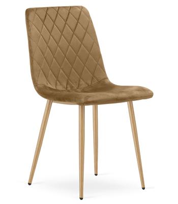 Turin Chair - Brown Velvet / Wood Color Legs X 1