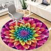 1pc Floral Mandala Office Round Area Rug, Indoor Mat Suitable ForOffice, Under Office Chairs Bedroom Living Room Home Decor, Room Decot087