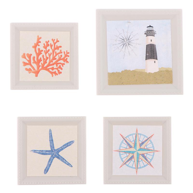 1/12 Dollhouse Mini Photo Painting Mural Wall Picture Dollhouse Home Decoration Dolls House Furniture Accessories