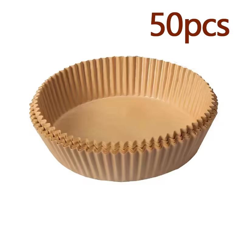 50/100/200pcs Disposable Air Fryer Paper Round Special Paper Food Silicon Oil Paper Nonstick Parchment Air Fryer Liners Baking P