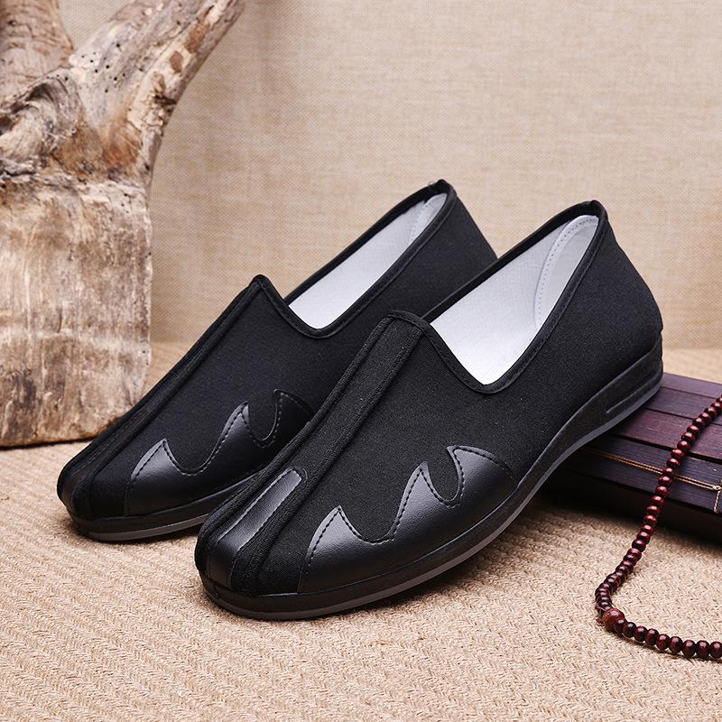 Spring and Summer Old Beijing Cloth Shoes Retro Layman Sprinkle Shoes Comfortable and Breathable Monk Shoes Traditional Non-slip Cloud Head Casual Sho