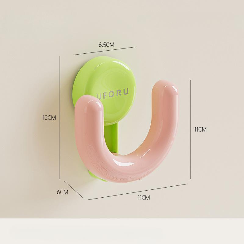 Saugnapfhaken, Multifunktional, Kein Bohren erforderlich, Starker Haken, Hinter Badezimmertüren, Tragfähigkeit 5kg, Wandmontierter Klebehaken