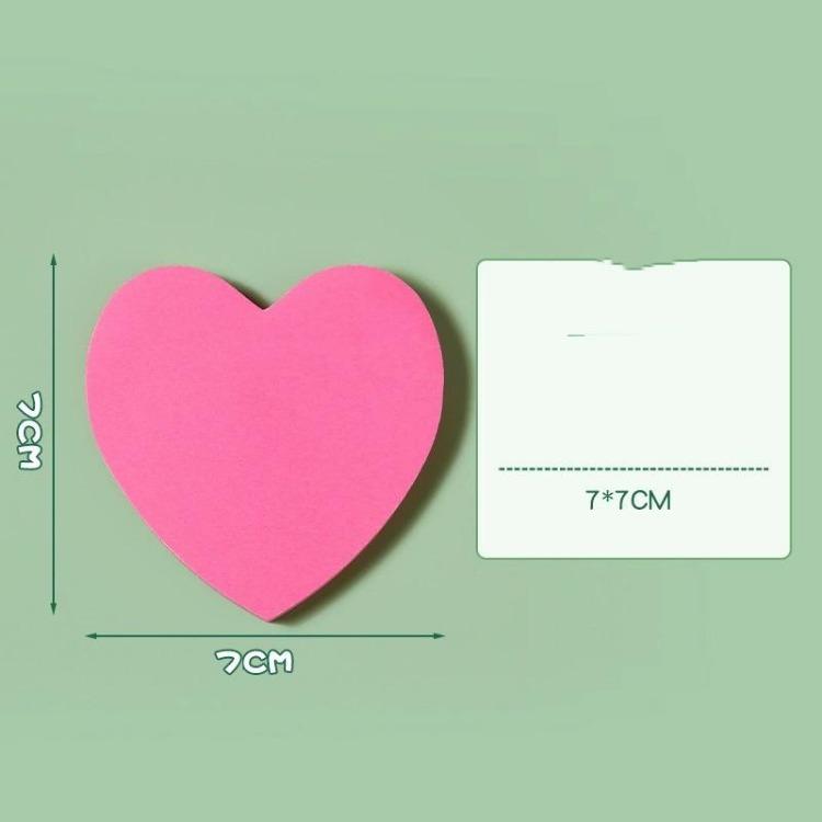 Creative Love Post-it Notes Student Heart-shaped Post-it Notes Takeaway Milk Tea Can Be Pasted With Message Stickers.