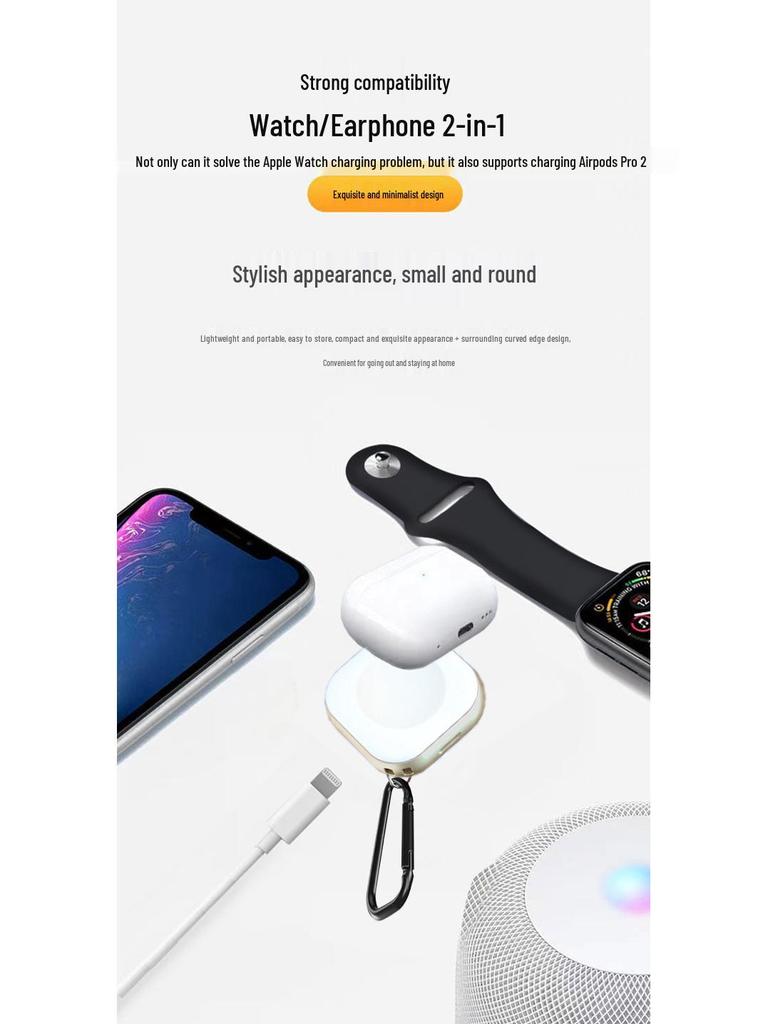5W Fast Charger for Apple iWatch Series 5-8: Magnetic Wireless & Portable
