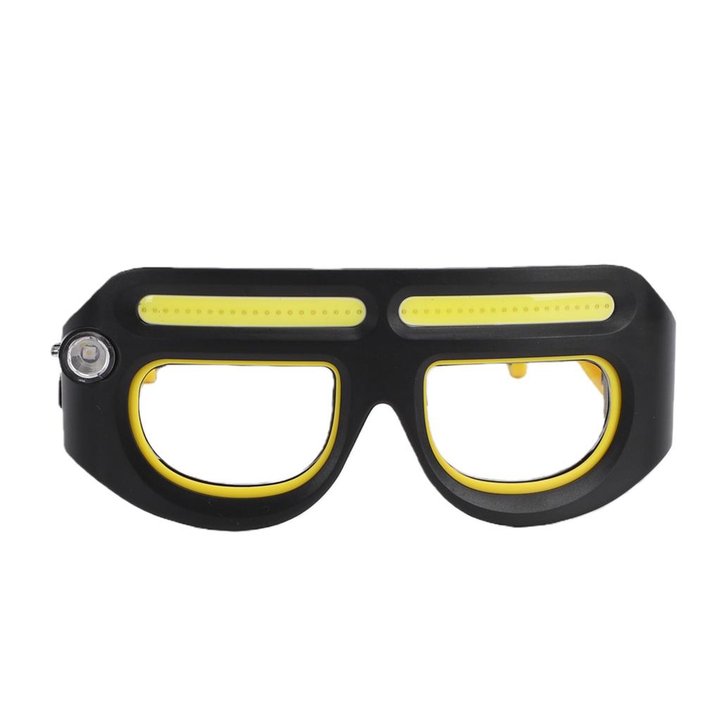 Rechargeable LED Glasses Lamp Dual Beam with Motion Sensor 5 Modes Light Up Headlamp Portable for Outdoor Running