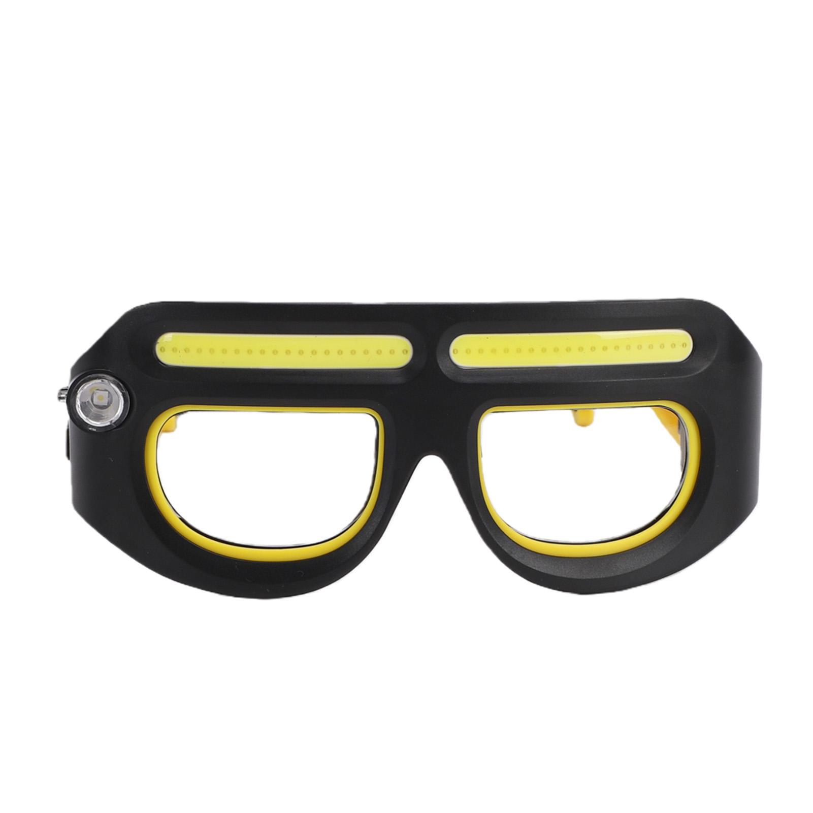 

Rechargeable LED Glasses Lamp Dual Beam with Motion Sensor 5 Modes Light Up Headlamp Portable for Outdoor Running