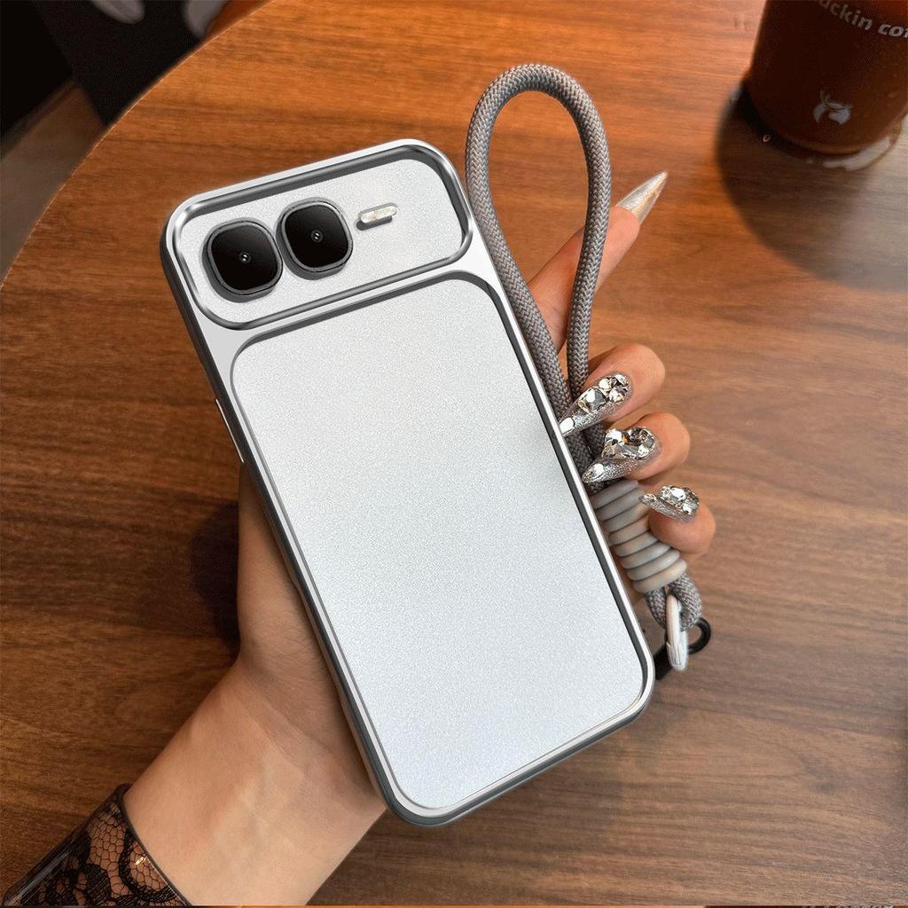 Luxury Big Window Phone Case with Lanyard for infinix SMART 10 Plus Premium Textured Casing