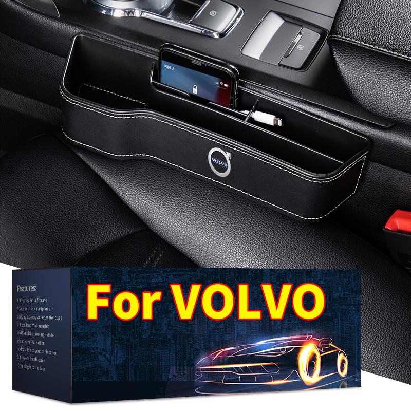 Car Seat Crevice Storage Box Seat Gap Slit Pocket Catcher Organizer For Volvo CX90 JG7