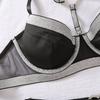 Women's Sexy Fashion Lingerie Set Heart Ring Buckle Sheer Mesh See Through Colorblock Contrast Color Push Up Underwear Set